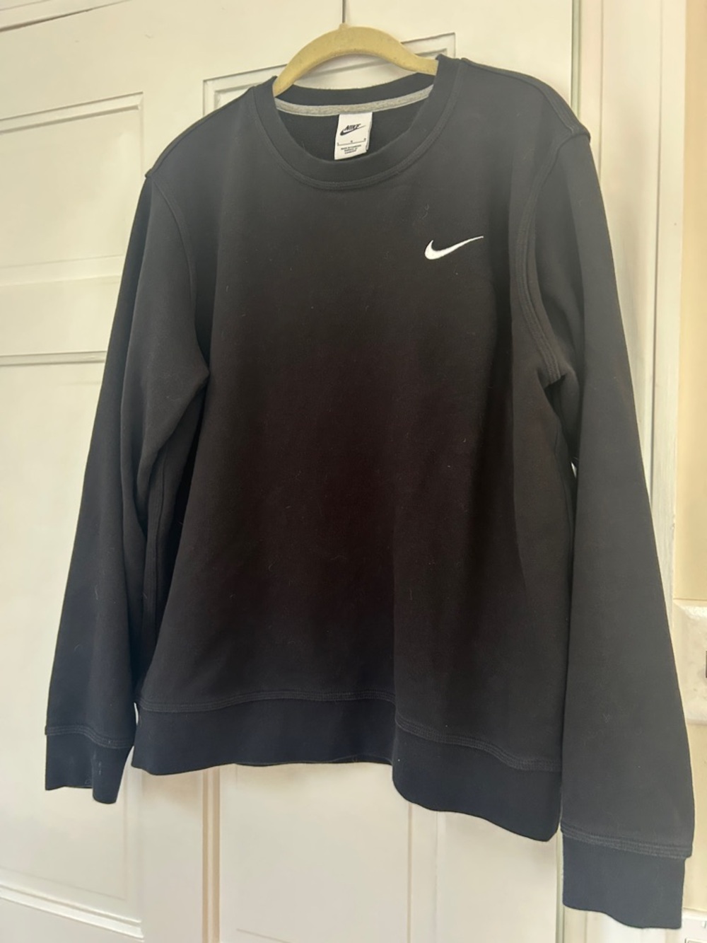 Nike Black Crewneck Sweatshirt with White Swoosh